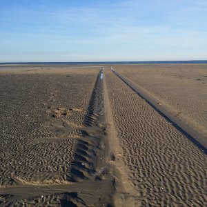 Spuren im Sand , zeigen die Vergänglichkeit !