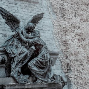 Alter Südfriedhof (Pestfriedhof) München in Infrarot