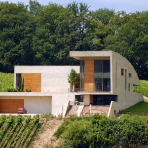 Moderne Architektur im Weinberg