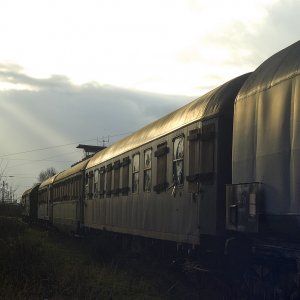 Abstellgleis im Winterlicht