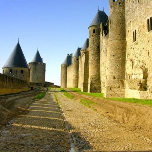 Mittelalterliche Burganlage Carcassonne/Frankr. (Ausschnitt)