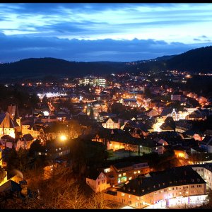 Saarburg bei Nacht
