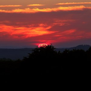 Sonnenuntergang im Weserbergland