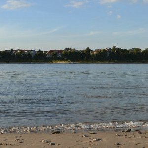 Köln/Rhein mit Sonnenuntergang