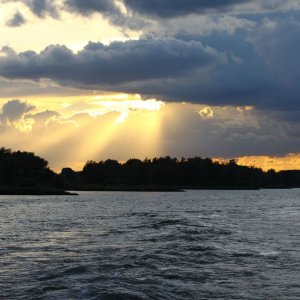 Sonneuntergang  an  der  Waal